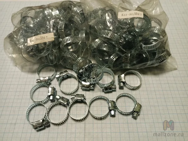 Хомут стальной винтовой 7/8" (10-23 мм) 9 мм CTM