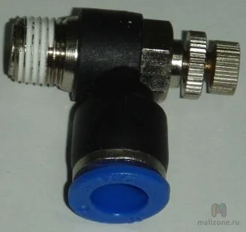 Регулятор расхода воздуха L-образный с наружной резьбой ESC 12-03 (R3/8")